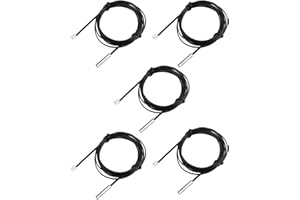 JESIAH 5Pcs NTC 10K 1% 3950 Thermistor Probes, 1M Waterproof Temperature Sensor Probe Stainless Steel Probe Temperature Measurement Control for Air Conditioners Refrigerators Water Heater Dishwasher