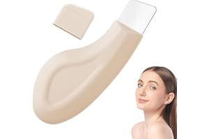 Kinretixia Outils pour enlever les points noirs, beige tire-comédons en silicone pour le nez, spatule pour nettoyer en profondeur la peau, grattoir doux et sûr pour le visage