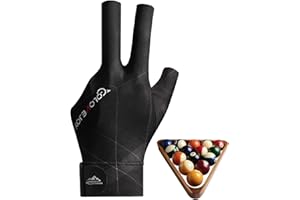 SOGHO Guantes de billar, guantes de billar para piscina, guantes de billar, guantes de billar profesionales, guantes de piscina ajustables, guantes de billar transpirables para juegos de carom, snooker,
