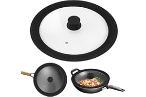 BUCOMTU Universaldeckel,28/30/32cm Pfannendeckel Universal,Universal Deckel für Töpfe und Pfannen, Hitzebeständiger Universaldeckel aus Silikon für Küchenpfannen, Bratpfannen und mehr