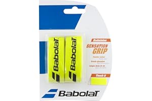 Babolat, Grip pour Raquettes modèle Grip Sensation, Matière Collante et Très Absorbante, Idéal pour Les compétiteurs à la Recherche d’Un Grip de Badminton de Grande qualité