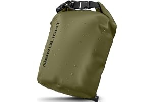 Nordlight Dry Bag och vattentät väska - (2L, Olivgrön) Vattentät packväska med rullstängning och axelrem