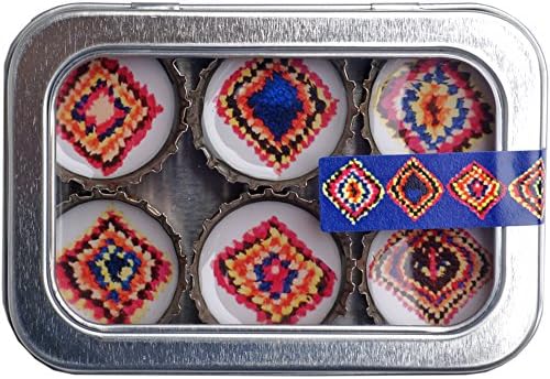 Kate Grenier Designs Moroccan Diamonds Bottle Cap Magnets