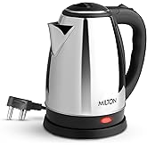 Milton Appliances Go Electric Kettle 1.8 Litre I 3X Protection - Dry Boil, Auto Shut Off, Overheat I 1350 Watt I Super Fast Boiling I Stainless Steel 