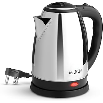 Milton Appliances Go Electric Kettle 1.8 Litre I 3X Protection - Dry Boil, Auto Shut Off, Overheat I 1350 Watt I Super Fast Boiling I Stainless Steel 