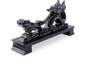 HERCHR Support d'épée en Bois, porte katana, Support d'épée de Dragon, Supports Katana en Forme de Dragon Chinois Supports d'épée de Samurai Supportss pour épée Japonaise Katanas, 21,6cm