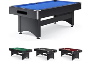 ‎SPORTIME Sportime Pool Billardtisch Galant | in 5,5ft, 7ft oder 8ft | Pooltisch mit Punktzählwerk, Kugelrücklaufsystem, Naturkautschuk Banden | Blau, Grün, Grau o. Rot | Markenqualität