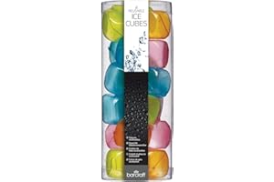 BarCraft Reusable Ice Cubes, Plastic, Multi Colour, Pack of 18