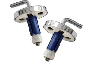 HYDRO HOME Kit 2 Cerniere Sedile WC Tavoletta WC, Regolabili in Acciaio Inox Cromo Lucido per Copriwater Termoindurente, Fissaggio dall’Alto, Ricambi Universali, Montaggio Facile, Made in Italy