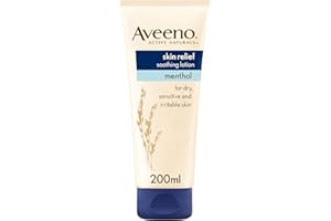 Aveeno Skin Relief Crema Corpo Idratante Lenitiva, Crema corpo con Mentolo e Avena Colloidale Prebiotica, Crema corpo idratante pelle secca e sensibile, 200 ml
