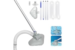 LIDARY Aspirador de piscina con barra telescópica, manguera y boquilla de entrada para piscina, para spas, jacuzzis, piscinas (A)