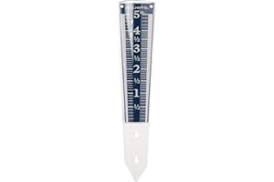 AcuRite 5" Capacity Easy-to-Read Magnifying Acrylic, Blue (00850A3) Rain Gauge