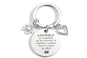 ZKIUOA Cadeau Mamie Porte Cle Mamie Cadeau Pour Mamie Cadeau Grand Mere Cadeau Anniversaire Mamie Cadeau Mamie Original Idée Cadeau Pour La Fête Des Grands Mères Cadeau Mamie Noel
