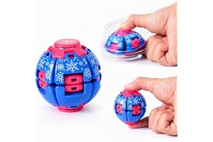 Helix Core Ball, sensorisk fidgetleksak tryck och vrid EIS A2 | Drueck-aktiverad spinn-fidgetboll. Kompakt 5,23 cm, passar i ficka/skrivbord. Tyst rotation för kontor, skola och resor.
