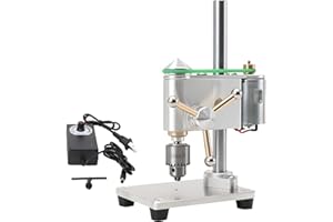 EWANYO Mini Drill Press, Precision Variable Speed Benchtop Drill Press, Electric Portable Bench Drilling Machine JT0 Chuck CNC 360° Rotating for Metal Wooden DIY Jewelry Making Crafts Tool