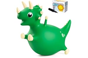 Vastoy Animal Hopper for Kids 4 5 6 7 8 Years - Inflatable Bouncy Dinosaur, Inflatable Ride-on Toy with Pump, Bouncy Dinosaurs for Children Age 4-8 Years, Indoor & Outdoor Ride-on Gift for Children