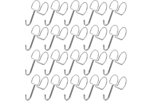 ONEBO 20 pezzi Ganci a S, Ganci a Forma di S in Metallo, ganci a S in acciaio inox a forma di S,per appendere tazze, pentole e ciotole, Adatto per soggiorno, bagno, giardino(19-22mm)