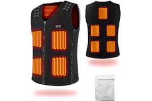 MOXTOYU 2024 Enhanced Heated Vest for Men and Women, 3 Selectable Temperature, Adjustable Size, Featuring 9 Heating Zones, USB Charging, Winter Gift, Washable Heated Vest (Batteries NOT Includ)