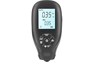 AMUSINGTAO Schichtdickenmessgerät LCD Digitales Farbdickenmessgerät LCD Display Farbmessgerät Schichtdicken-Messgerät Lackdickenmessgerät Lackprüfer (schwarz)