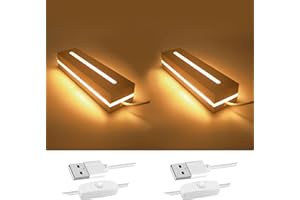 Gotrain Rechteckiger Lichtsockel aus Holz, warme Farbe, rechteckiger Holzsockel für Acryl, Kristall, Nachtlicht, Glasharzkunst (warme Farbe), 2 Stück