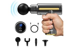 Sejoy Pistolet do masażu głębokich tkanek 10 prędkości ładowania USB, przenośny ręczny masażer, masażer perkusyjny, pistolet do masażu mięśni, bardzo mały i cichy pistolet do masażu mięśni, ulga w