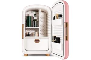 Frigoríficos mini Nevera Portátil para El Cuidado De La Piel De Maquillaje De Belleza De 12 litros, Armario De Refrigeración De Belleza, Enfriador Portátil De Bajo Ruido para Mujeres