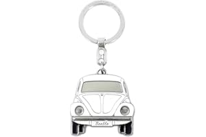BRISA VW Collection - Llavero de Metal esmaltado Volkswagen Escarabajo/Beetle (Blanco)