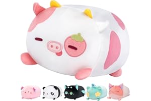 Mewaii Pluszowa Poduszka Do przytulania Poduszka Zabawki Zwierzęta Super Śliczne Pluszowe Poduszki Zwierzęta Dla Dorosłych Dzieci Unisex, 39 cm Krowa Truskawka