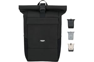 LARKSON Mochila Enrollable Hombre & Mujer - No 4 - Macuto para Viaje, Uni, Trabajo - de Botellas Pet Recicladas - Bolso para Portátil - Impermeable