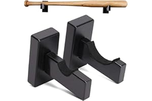 NYXSEAT 1 par de soportes para bate de béisbol, soporte de madera horizontal, pantalla (negro)