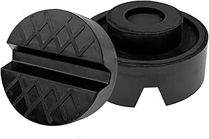 QHSXMQ 2 Stück Wagenheber Gummiauflage, Universelle Gummiauflage für Fahrzeugheber, Gummiblock Hebebühne Wagenheber Auflage, Gummi Jack Pad für wagenheber Rangierwagenheber Unterstellbock, (65mm, Schwarz)