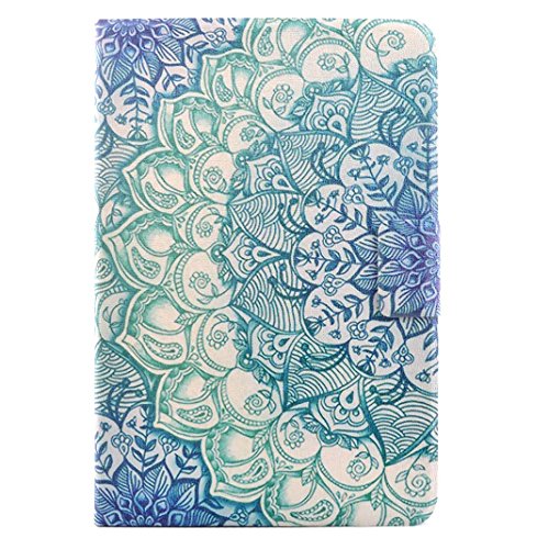 Moon mood® PU Leder Schutzhülle für Apple iPad Mini 4 (7.9 Zoll) Hart PC Innern Hülle mit Bunte Malerei 2 Kartenfächer Standfunktion Tasche - 2