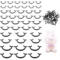 FINGERINSPIRE Filzmund Für Puppen – 30 Stück In 3 Größen (rosa/schwarz), Sicherheits-Filzmund Zum Basteln Von Puppen & Stofftieren
