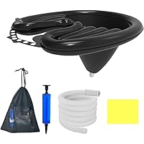 3Pcs Bassine À Shampooing Gonflable,Lavabo Portable Gonflable En Pvc Plateau De Lavage À Cheveux Mobile Avec Pompe À Air E Tubulaire Pour Patient Handicapé, Âgé, Patient, Alité Enceinte (Noir)