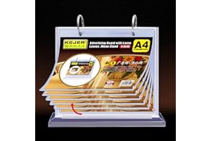 Supertool A4 PVC Table Display Stand (6 Sheets, 12 Pages) - Transparent, Eco-Friendly - Restaurant, Office, Event - 330*237*65mm