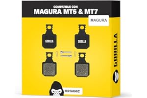 ALPHATRAIL Gorilla Bikes Pastillas de Freno I para Frenos Magura MT-5 MT-7 Type 8 para Freno de Disco Bicicleta I Orgánico & Sinterizado I Alto Rendimiento I Durable & Ajuste Pastillas de Freno
