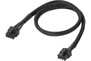 YieJoya Câble PCIE pour Seasonic, PSU 8 pin mâle vers double PCIe 8pin (6+2) mâle pour Seasonic Modular Power Supply (65cm)