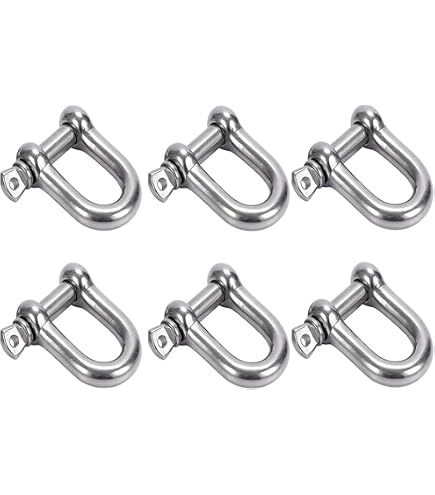Lot De 10 Manilles M5 En Inox 304 - Type D, 32x29x10 Mm - Pour Accrochage, Levage, Camping, équipement
