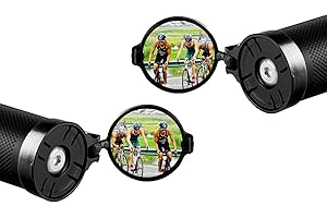 Homieway Specchietto Retrovisore Bicicletta,2 Pezzi Specchietto Bici, 360 ° Regolabile Specchietti Bici, Mini Specchietti bicicletta, Manubrio Specchieo per Corsa,Mountain bike (14.8-20mm）