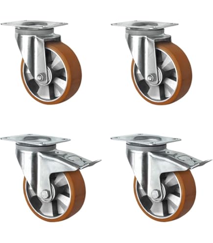 Rotelle Poliammide 125mm Con Bloccaggio - Portata 600kg, Acciaio Inox - Foto 3