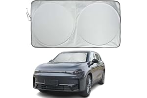 ADETEU Car Windshield Sunshade, 59 * 28in Windscreen Sun Shade Blocks UV Rays Sun Visor Protector Fits Windshields of Various Sizes