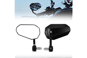 BIUGERCN Retroviseur Moto Embout de Guidon Rétroviseur Moto Universel pour Scooter Motos Quad ATV avec E-Mark Homologué