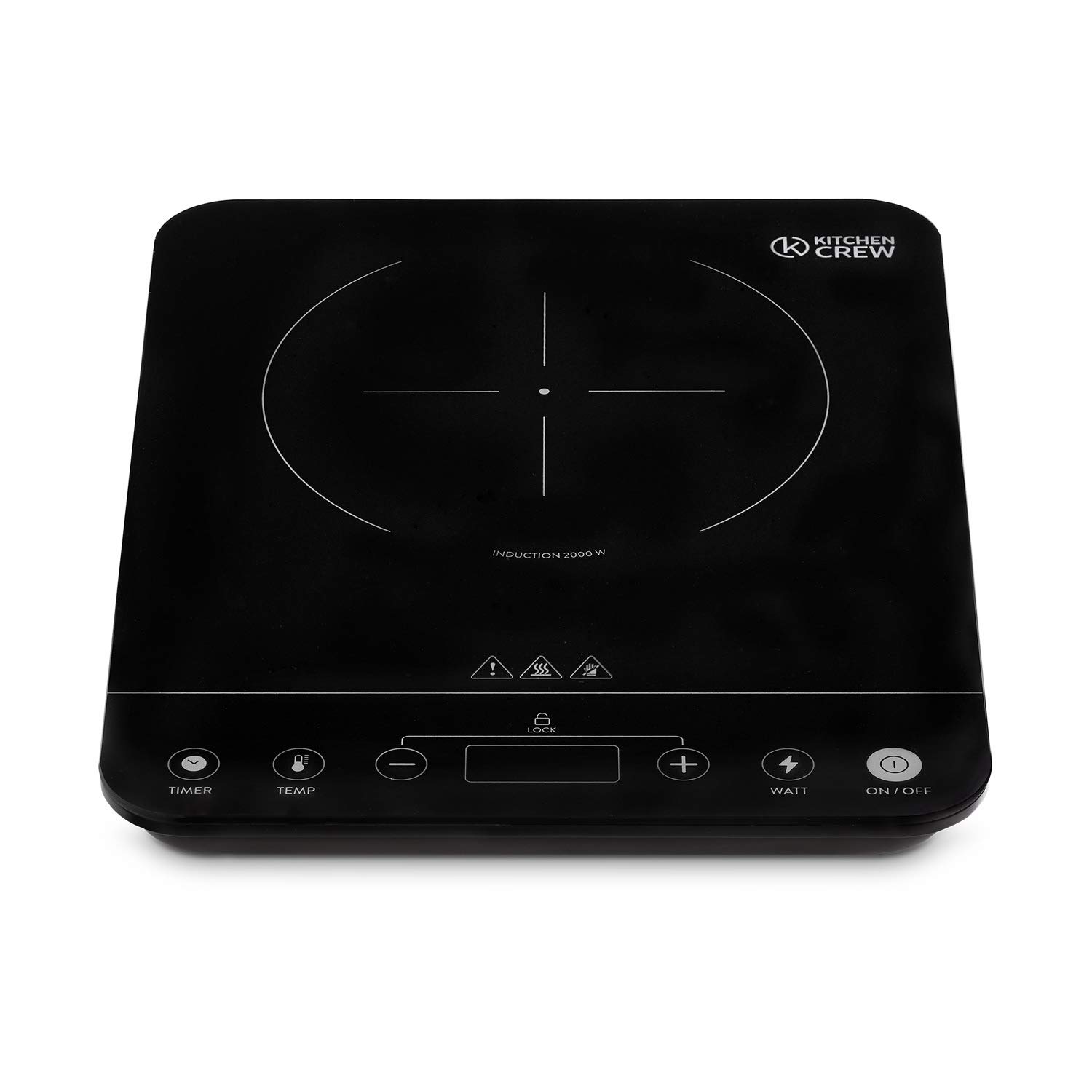 Single Plaque à Induction Portable en Vitrocéramique 2000W, Réchaud de