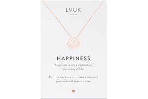 LUUK LIFESTYLE Feminine Halsketten aus Edelstahl mit Anhänger, trendiger alltagstauglicher Schmuck, Reisebegleiter, Urlaub oder Alltag, trendige Geschenkidee für Sie, in Silber, Gold und Rosa