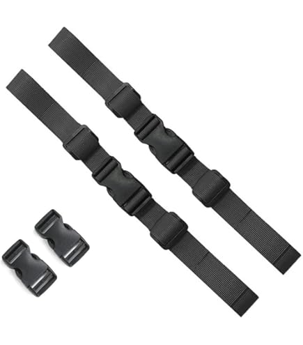 ROOMHUAWAY 2 Pezzi Nero Cintura Toracica Zaino Tracolla Regolabile Zaino Bambini Con Fibbie E Chiusure Rapide, Tracolla Zaino Resistente Per Bambini E Adulti - Foto 11