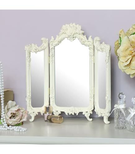 Geotic New Glitter Dressing Table Mirror Triple Fold Vanity Mirror for Dressing  Table Makeup Beauty : Amazon.co.uk: Home & Kitchen