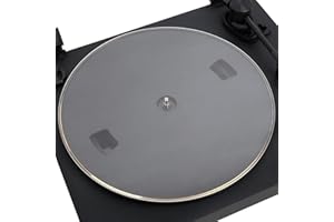 Clear Acrylic Turntable Platter Mat for All Vinyl Player, 12" Anti Vibration Record Slipmat by Gartopvoiz