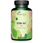 Organic Ashwagandha KSM 66 Vegavero&reg; | 600mg Ashwagandha Root Extract | 90 Capsules | 5% Withanolides | With Vit C &amp; Zinc | L