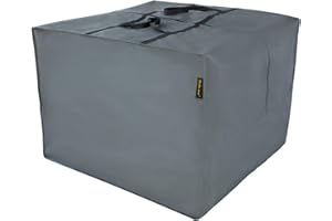 Hentex Cover Aufbewahrungstasche für Loungekissen,Schutzhülle gartenpolster Wasserabweisend, Premium TPU für Outdoor Garten Möbel,Grau 80 x 80 x 60 cm