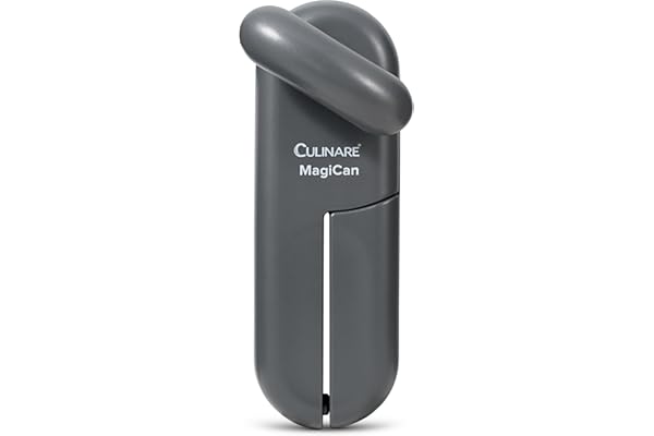 Culinare MagiCan Ouvre-boîte Manuel, Gris, Plastique/acier Inoxydable, Poignée Confortable Pour Sécurité et Facilité D’utilisation